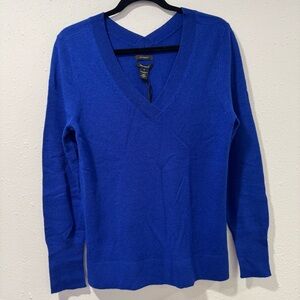 Halogen Blue Mazarine V-Neck Sweater